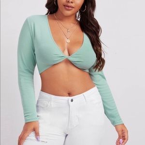Crop green top